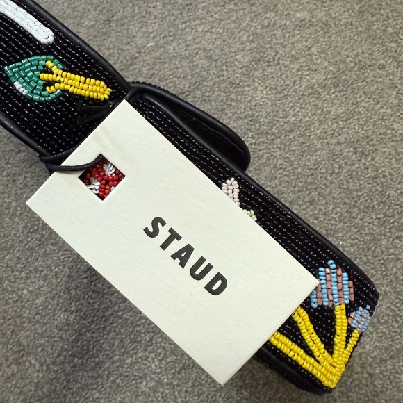 NWT STAUD TOMMY SHOULDER BEADED BAG SHROOMSCAPE SUPER CUTE - Picture 7 of 7